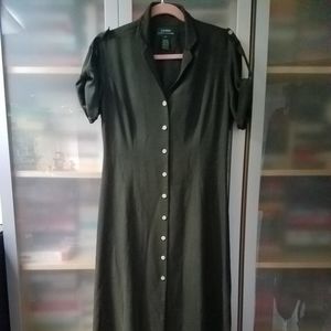 Ralph Lauren Olive Green Maxi Dress